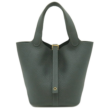 エルメス HERMES ピコタンロックPM ヴェールマングローブ トリヨンクレマンス ハンドバッグ ゴールド金具 新品 未使用 緑