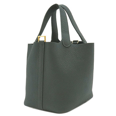 エルメス HERMES ピコタンロックPM ヴェールマングローブ トリヨンクレマンス ハンドバッグ ゴールド金具 新品 未使用 緑