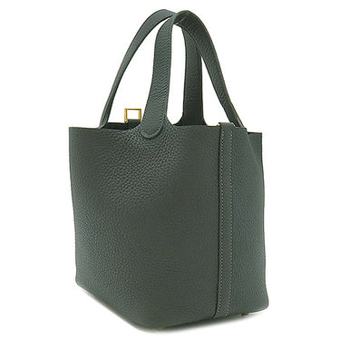 エルメス HERMES ピコタンロックPM ヴェールマングローブ トリヨンクレマンス ハンドバッグ ゴールド金具 新品 未使用 緑