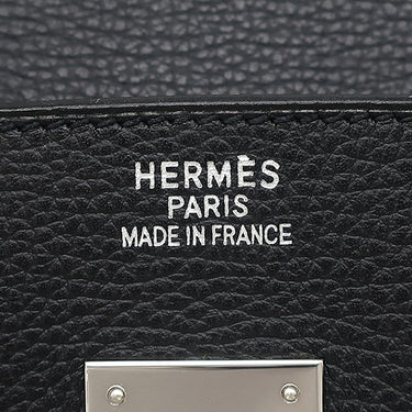 エルメス HERMES バーキン35 ブラック トゴ ハンドバッグ シルバー金具 黒