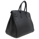 エルメス HERMES バーキン35 ブラック トゴ ハンドバッグ シルバー金具 黒