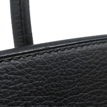 エルメス HERMES バーキン35 ブラック トゴ ハンドバッグ シルバー金具 黒