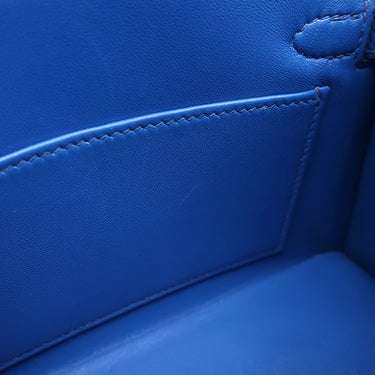エルメス HERMES ミニケリードゥ 外縫い ブルーフランス ヴォーエプソン 2WAYバッグ ゴールド金具 青 ショルダー