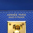 エルメス HERMES ミニケリードゥ 外縫い ブルーフランス ヴォーエプソン 2WAYバッグ ゴールド金具 青 ショルダー