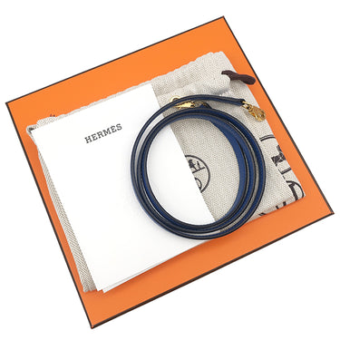 エルメス HERMES ミニケリードゥ 外縫い ブルーフランス ヴォーエプソン 2WAYバッグ ゴールド金具 青 ショルダー