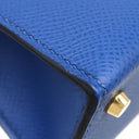 エルメス HERMES ミニケリードゥ 外縫い ブルーフランス ヴォーエプソン 2WAYバッグ ゴールド金具 青 ショルダー