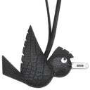 エルメス HERMES バーディ タッチ ブラック アリゲーターマット リザード シェーブル ヴォーエプソン アニューミロ バッグチャーム シルバー金具 新品 未使用 バード 鳥