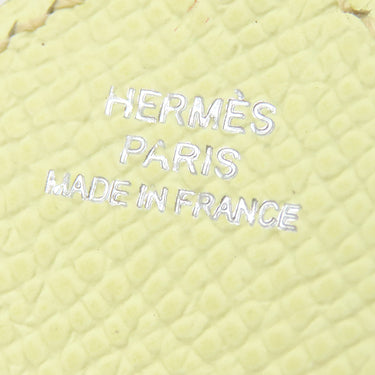 エルメス HERMES プルプ ジョーヌミルトン ヴォーエプソン ステンレススチール チャーム シルバー金具 新品 未使用 黄色 タコ オクトパス POULPE