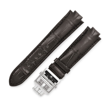 ルイヴィトン LOUIS VUITTON 純正 タンブール用 クロコバンド ブラウン クロコダイル ステンレススチール 腕時計パーツ 替え ベルト 純正SS製バックル付き 21mm ブラウン 茶 マット