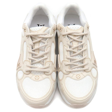 ルイヴィトン LOUIS VUITTON LV オリンピア 1AHOL1 デュンヌベージュ パテントモノグラムキャンバス #36 スニーカー シルバー金具 白