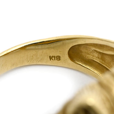 ノンブランド NON BRAND ルビー ダイヤリング イエローゴールド×レッド K18YG ダイヤモンド ルビー リング 指輪 キャット 猫モチーフ Au750 18K 18金 12号