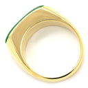 ノンブランド NON BRAND ヒスイ リング イエローゴールド K18YG ヒスイ リング 指輪 翡翠 グリーン 緑 10号