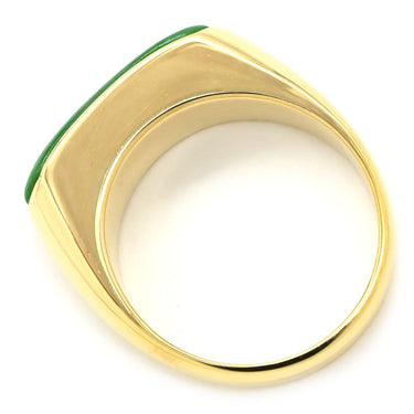 ノンブランド NON BRAND ヒスイ リング イエローゴールド K18YG ヒスイ リング 指輪 翡翠 グリーン 緑 10号