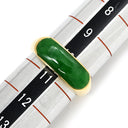 ノンブランド NON BRAND ヒスイ リング イエローゴールド K18YG ヒスイ リング 指輪 翡翠 グリーン 緑 10号