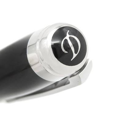 エス・テー・デュポン S.T DUPONT ラインD エタニティ 425220M ブラック×シルバー アルミ アルミニウム ボールペン 黒インク 筆記確認済み