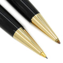 モンブラン Montblanc マイスターシュテュック クラシック ボールペン シャープペンシル 0.5mm セット ブラック×ゴールド GP プレシャスレジン 文具 インク切れ ペンケース