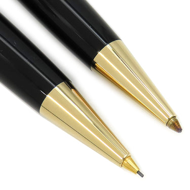 モンブラン Montblanc マイスターシュテュック クラシック ボールペン シャープペンシル 0.5mm セット ブラック×ゴールド GP プレシャスレジン 文具 インク切れ ペンケース
