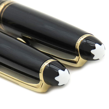 モンブラン Montblanc マイスターシュテュック クラシック ボールペン シャープペンシル 0.5mm セット ブラック×ゴールド GP プレシャスレジン 文具 インク切れ ペンケース