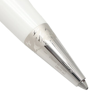 モンブラン Montblanc トリビュート トゥ ザ モンブラン クラシック 107317 ホワイトXシルバー メタル プレシャスレジン ボールペン 黒インク 筆記確認済
