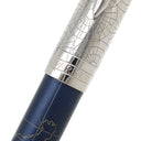 パーカー PARKER ソネット スペシャルエディション アトラスCT 2054857 シルバーXブルー ステンレス ラッカー ボールペン 中字 黒インク 筆記確認済み