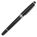 モンブラン Montblanc マイスターシュテュック クラシック ローラーボール 132445 ブラック×シルバー メタル プレシャスレジン ボールペン 青インク 筆記確認済