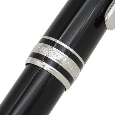 モンブラン Montblanc マイスターシュテュック クラシック ローラーボール 132445 ブラック×シルバー メタル プレシャスレジン ボールペン 青インク 筆記確認済