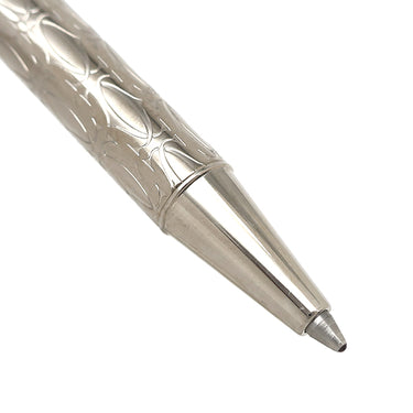 カルティエ Cartier ハッピーバースデー 2C Cドゥ カルティエ シルバー メタル ボールペン 黒インク 筆記確認済み