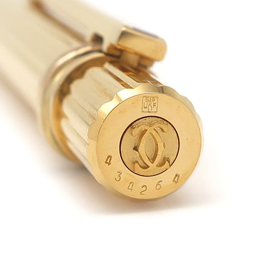 カルティエ Cartier トリニティ ゴールド GP ボールペン インク切れ 回転式 ツイスト式