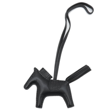 エルメス HERMES ロデオPM タッチ クロコ ブラック アリゲーターマット アニューミロ バッグチャーム 黒 ソーブラック