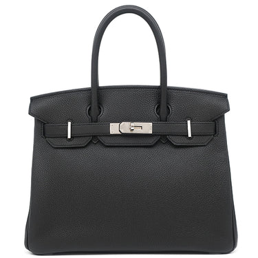 エルメス HERMES バーキン30 ブラック トゴ ハンドバッグ シルバー金具 黒