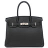 エルメス HERMES バーキン30 ブラック トゴ ハンドバッグ シルバー金具 黒
