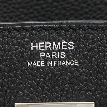 エルメス HERMES バーキン30 ブラック トゴ ハンドバッグ シルバー金具 黒