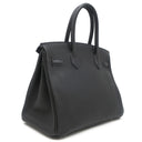 エルメス HERMES バーキン30 ブラック トゴ ハンドバッグ シルバー金具 黒