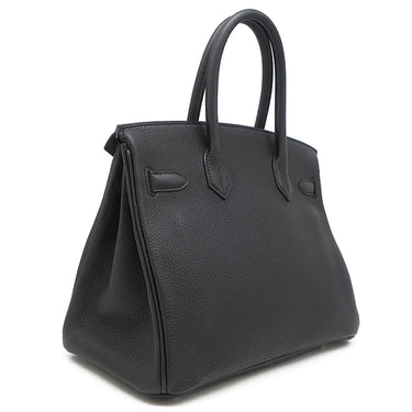 エルメス HERMES バーキン30 ブラック トゴ ハンドバッグ シルバー金具 黒