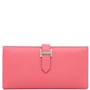 エルメス HERMES ベアンスフレ ローズアザレ ヴォーエプソン 長財布 シルバー金具 新品 未使用 二つ折り財布