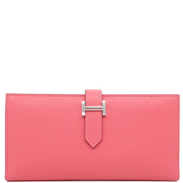 エルメス HERMES ベアンスフレ ローズアザレ ヴォーエプソン 長財布 シルバー金具 新品 未使用 二つ折り財布