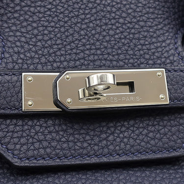 エルメス HERMES バーキン35 ブルーニュイ トゴ ハンドバッグ シルバー金具 紺