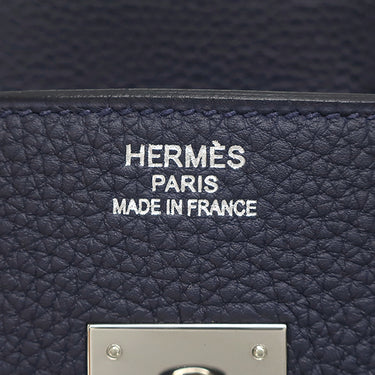 エルメス HERMES バーキン35 ブルーニュイ トゴ ハンドバッグ シルバー金具 紺