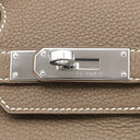 エルメス HERMES バーキン30 エトゥープ トゴ ハンドバッグ シルバー金具 グレージュ リカラー有