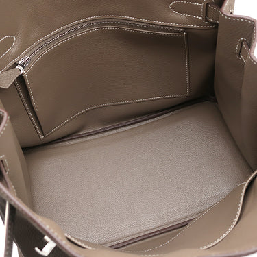 エルメス HERMES バーキン30 エトゥープ トゴ ハンドバッグ シルバー金具 グレージュ リカラー有