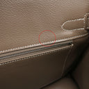 エルメス HERMES バーキン30 エトゥープ トゴ ハンドバッグ シルバー金具 グレージュ リカラー有