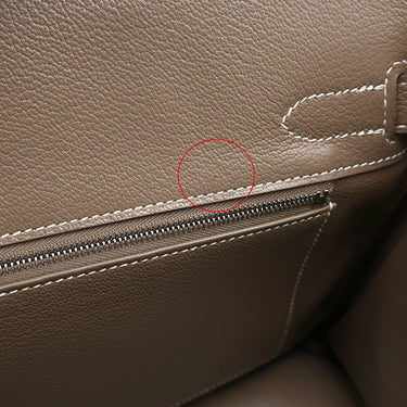 エルメス HERMES バーキン30 エトゥープ トゴ ハンドバッグ シルバー金具 グレージュ リカラー有