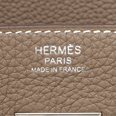エルメス HERMES バーキン30 エトゥープ トゴ ハンドバッグ シルバー金具 グレージュ リカラー有