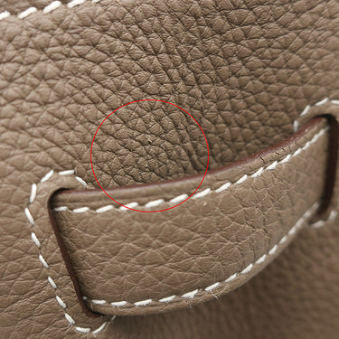 エルメス HERMES バーキン30 エトゥープ トゴ ハンドバッグ シルバー金具 グレージュ リカラー有