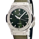 腕時計 ウブロ HUBLOT クラシック フュージョン チタニウム グリーン 542.NX.8970.LR 自動巻き メンズ 緑 バー デイト