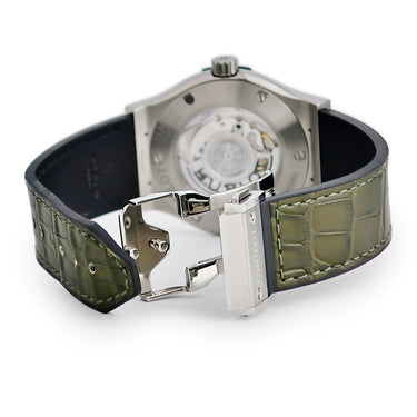 腕時計 ウブロ HUBLOT クラシック フュージョン チタニウム グリーン 542.NX.8970.LR 自動巻き メンズ 緑 バー デイト