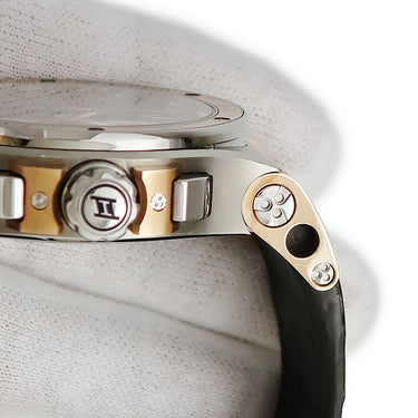 腕時計 ハイゼック Hysek アビス クロノグラフ 10周年記念モデル AB4402B01 自動巻き メンズ 新品同様 K18RG×Ti コンビ デイト