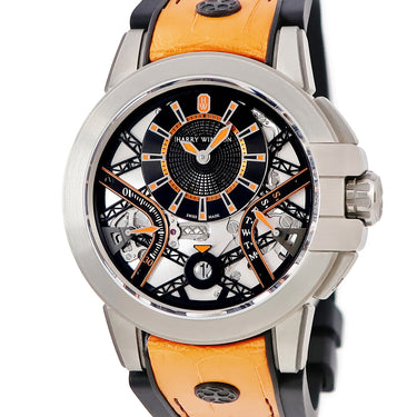 腕時計 ハリーウィンストン Harry Winston オーシャン ザリウム バリエーション オレンジ OCEABI42ZZ003 自動巻き メンズ デイデイト 限定