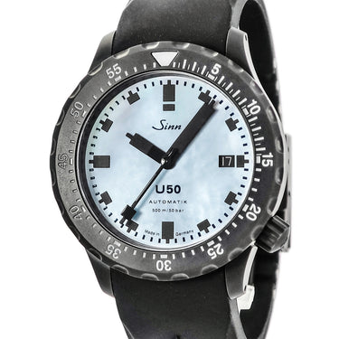 腕時計 ジン SINN U50.S.Perlmutt.S 自動巻き メンズ Uボートスチール PVD テギメント加工 ダイバーズ 4時位置リューズ 限定