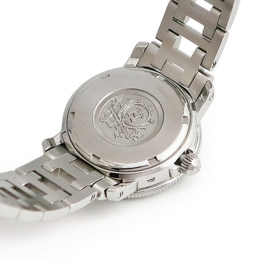腕時計 エルメス HERMES クリッパー ダイバー CL5.210 クオーツ レディース ホワイト Hマークブレス デイト 逆回転防止ベゼル